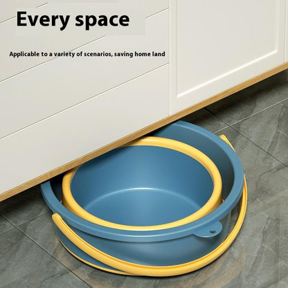 Foldable Water Bucket 5L Portable Thickened Plastic Collapsible Container for Outdoor  /  Home Use