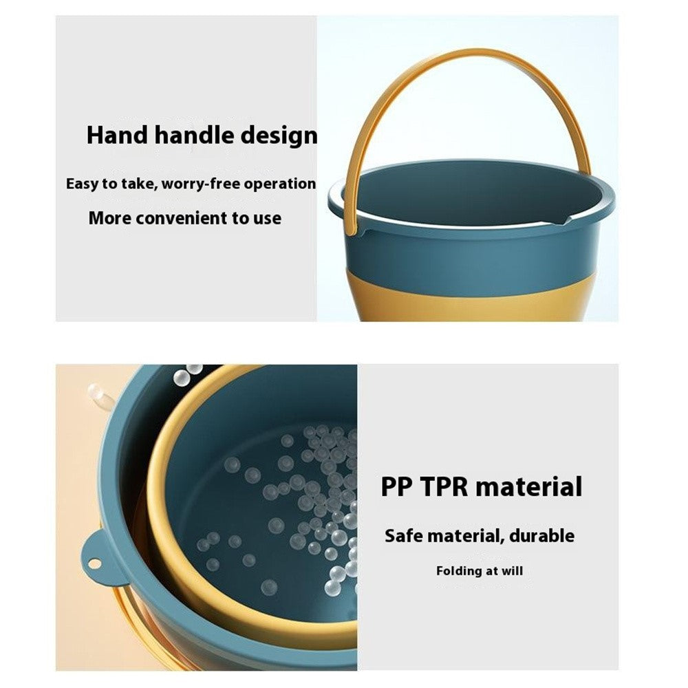 Foldable Water Bucket 5L Portable Thickened Plastic Collapsible Container for Outdoor  /  Home Use