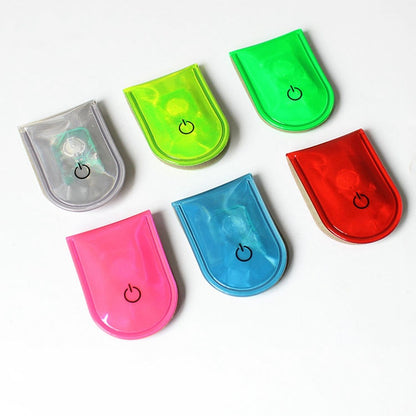 4Pcs LED Magnetic Clip Lights Safety Warning Flashers for Night Running Camping Outdoor Activities