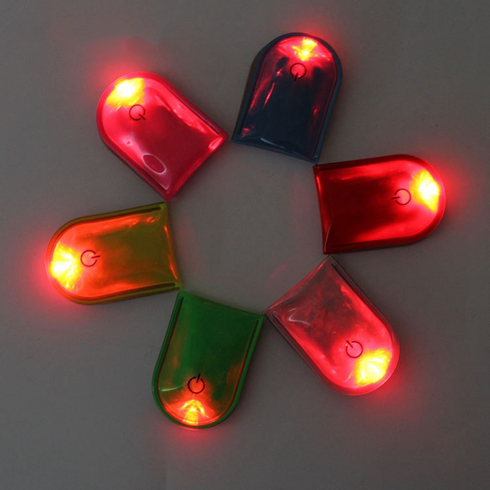 4Pcs LED Magnetic Clip Lights Safety Warning Flashers for Night Running Camping Outdoor Activities