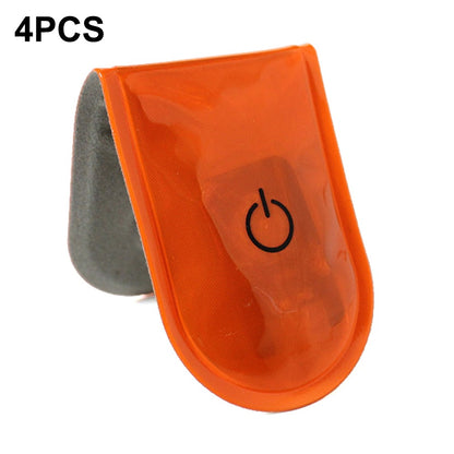 4Pcs LED Magnetic Clip Lights Safety Warning Flashers for Night Running Camping Outdoor Activities