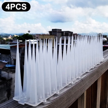4Pcs Garden Anti-Climbing Spikes Birds Cats Repellent Wall Fence Protection Device