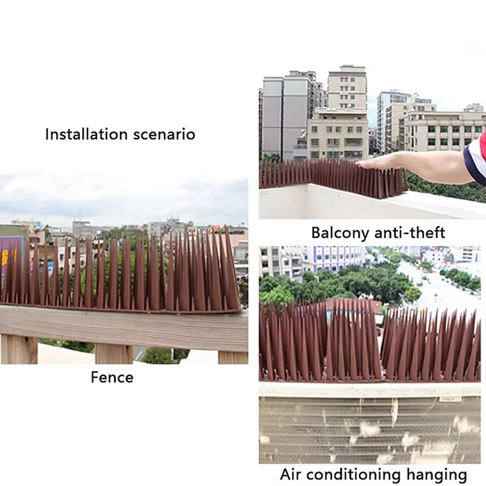 6Pcs Garden Anti-Climbing Spikes Birds Cats Repellent Wall Fence Protection Device