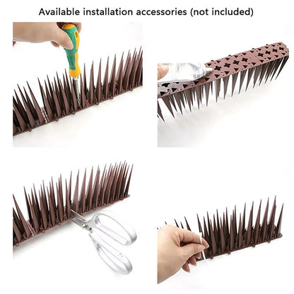 6Pcs Garden Anti-Climbing Spikes Birds Cats Repellent Wall Fence Protection Device