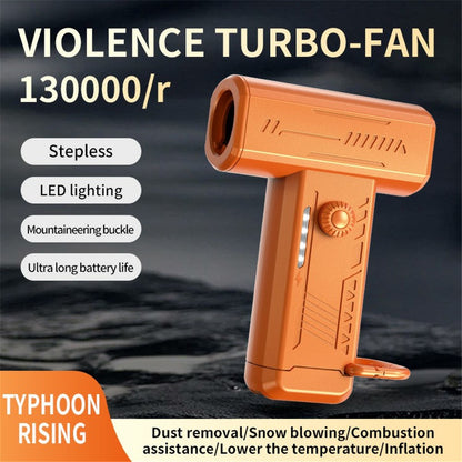 Portable Turbine Fan Outdoor Camping Light High Speed Handheld Fan Dust Blower (CE Certificated)