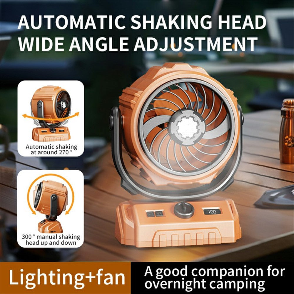 Outdoor Camping Fan 100 Speed 3 in 1 Hanging Fan with LED Light / Power Bank Function (CE Certificated)