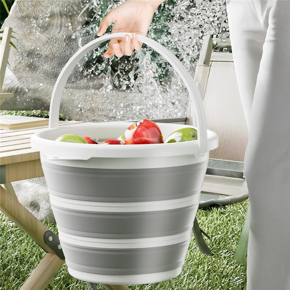 Foldable Water Bucket 6.5L Multi-Function Portable Collapsible Container for Home / Outdoor Use