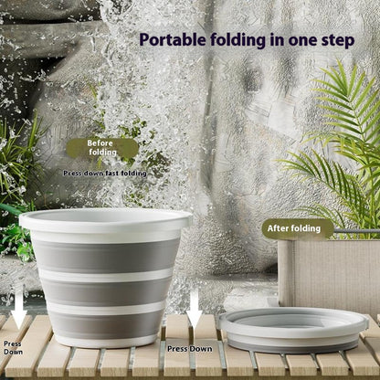 Foldable Water Bucket 6.5L Multi-Function Portable Collapsible Container for Home / Outdoor Use
