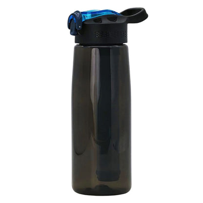 650ml Water Bottle with Filter Straw Outdoor Camping Filtered Water Cup Portable Water Purifier (BPA Free, FDA Certified)