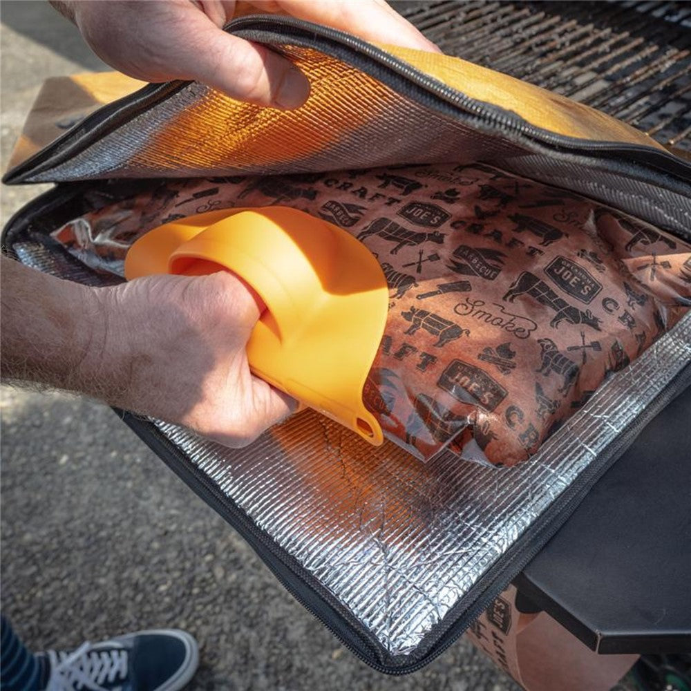 Grill Mat BBQ Insulated Bag Meat Heat Resistant Storage Pouch Barbecue Aluminum Foil Insulation Pack (BPA Free, No FDA)