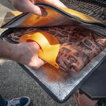Grill Mat BBQ Insulated Bag Meat Heat Resistant Storage Pouch Barbecue Aluminum Foil Insulation Pack (BPA Free, No FDA)