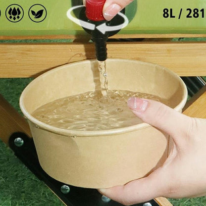 Portable Water Container 8L Large Capacity Collapsible Water Carrier for Camping Hiking (BPA Free, No FDA)
