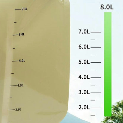 Portable Water Container 8L Large Capacity Collapsible Water Carrier for Camping Hiking (BPA Free, No FDA)