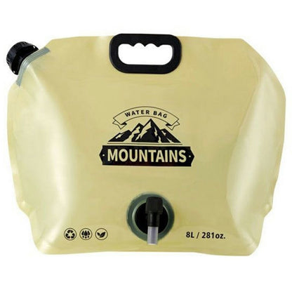 Portable Water Container 8L Large Capacity Collapsible Water Carrier for Camping Hiking (BPA Free, No FDA)