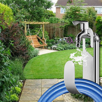 Garden Hose Holder 304 Stainless Steel Wall Mount Water Hose Hanger for Outdoor Yard Car Wash Faucet Storage Rack