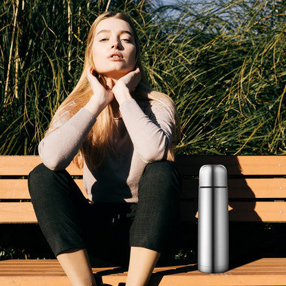 750ml Stainless Steel Vacuum Insulated Kettle Thermal Water Bottle for Travel Outdoor (BPA Free, No FDA)