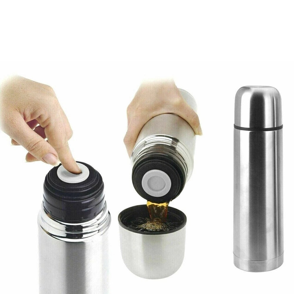 1000ml Stainless Steel Vacuum Insulated Kettle Thermal Water Bottle for Travel Outdoor (BPA Free, No FDA)