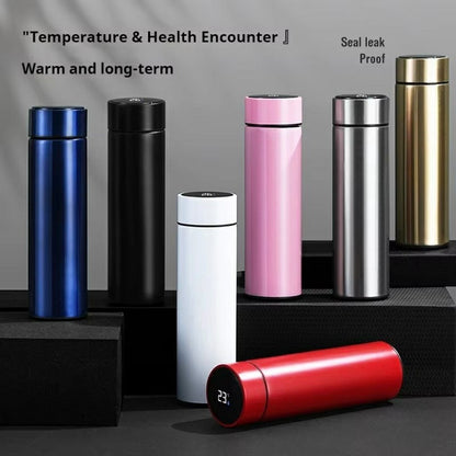500ML Smart Temperature Display Water Bottle Double Wall Vacuum Insulated Cup Stainless Steel
