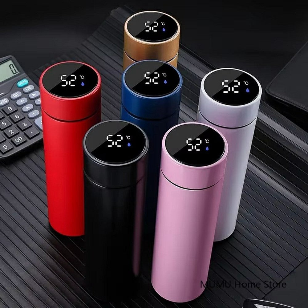 500ML Smart Temperature Display Water Bottle Double Wall Vacuum Insulated Cup Stainless Steel