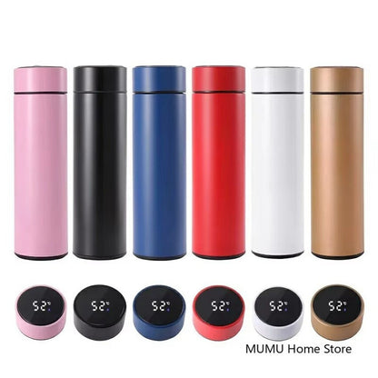 500ML Smart Temperature Display Water Bottle Double Wall Vacuum Insulated Cup Stainless Steel