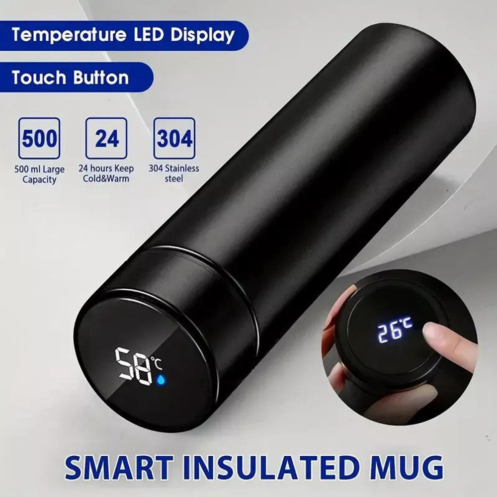 500ML Smart Temperature Display Water Bottle Double Wall Vacuum Insulated Cup Stainless Steel