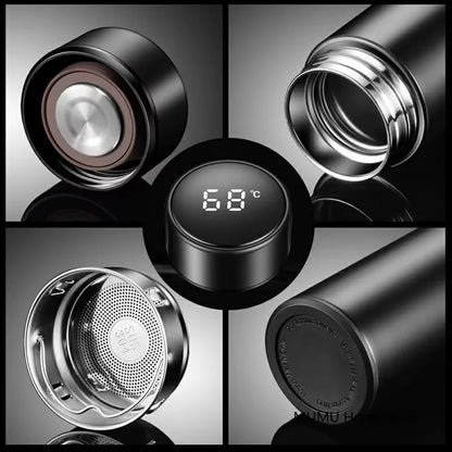 500ML Smart Temperature Display Water Bottle Double Wall Vacuum Insulated Cup Stainless Steel