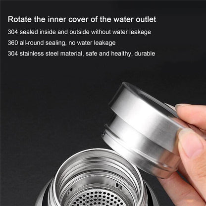 600ml 304 Stainless Steel Tea Infuser Cup Vacuum Insulated Water Bottle for Travel Outdoor (BPA Free, No FDA)