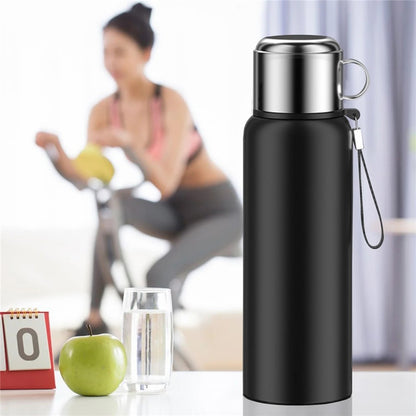 1000ml 304 Stainless Steel Tea Infuser Cup Vacuum Insulated Water Bottle for Travel Outdoor (BPA Free, No FDA)