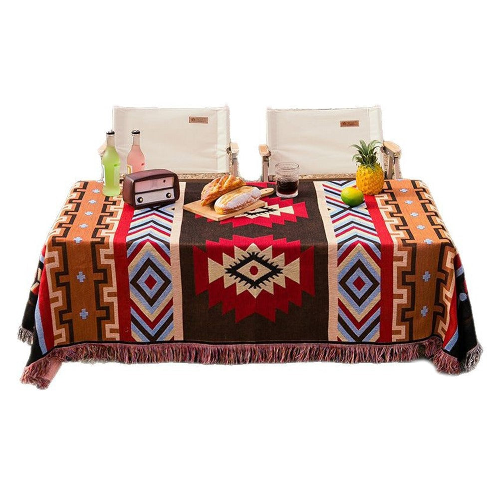 130x180cm Picnic Blanket Thick Bohemian Ground Cover Outdoor Camping Tent Mat Nap Rug