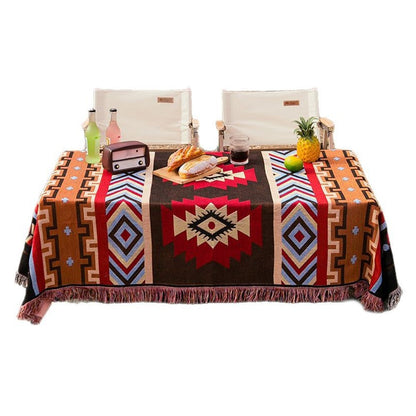 180x180cm Picnic Blanket Thick Bohemian Ground Cover Outdoor Camping Tent Mat Nap Rug