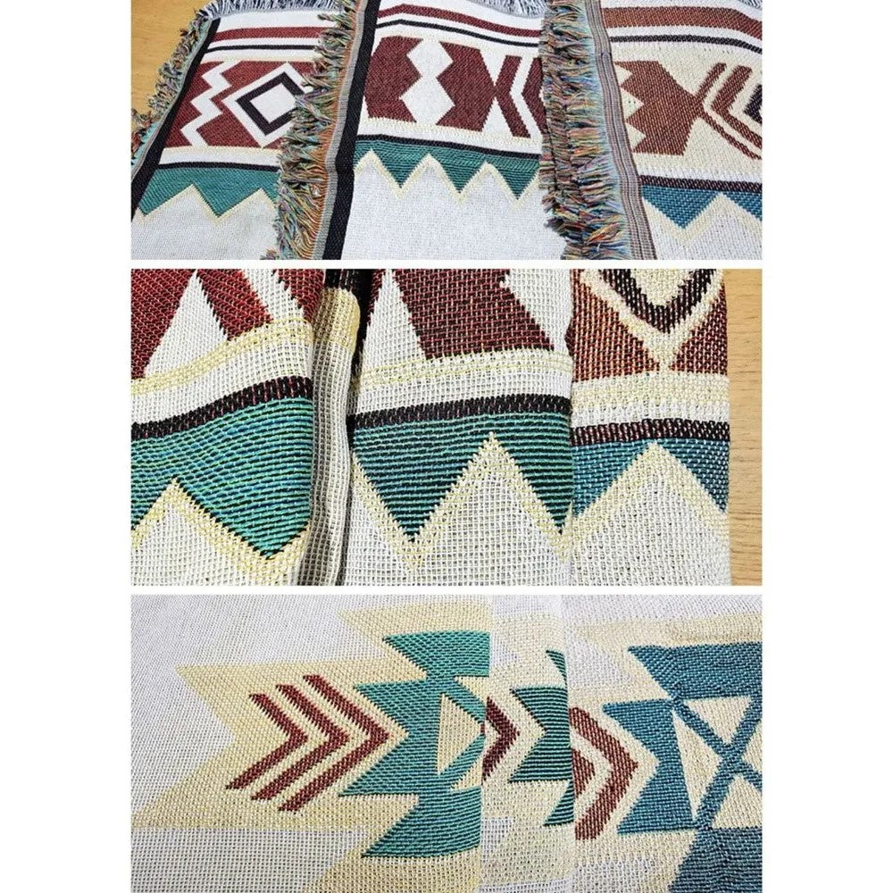 90x180cm Picnic Blanket Thick Moisture-Proof Bohemian Ground Mat for Outdoor Camping Beach