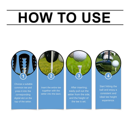 HOZONEX HZ-F01-0025-01 Plastic Golf Tee Height Setter Portable Practice Aid for Consistent Swings