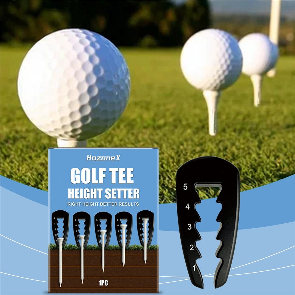 HOZONEX HZ-F01-0025-01 Plastic Golf Tee Height Setter Portable Practice Aid for Consistent Swings