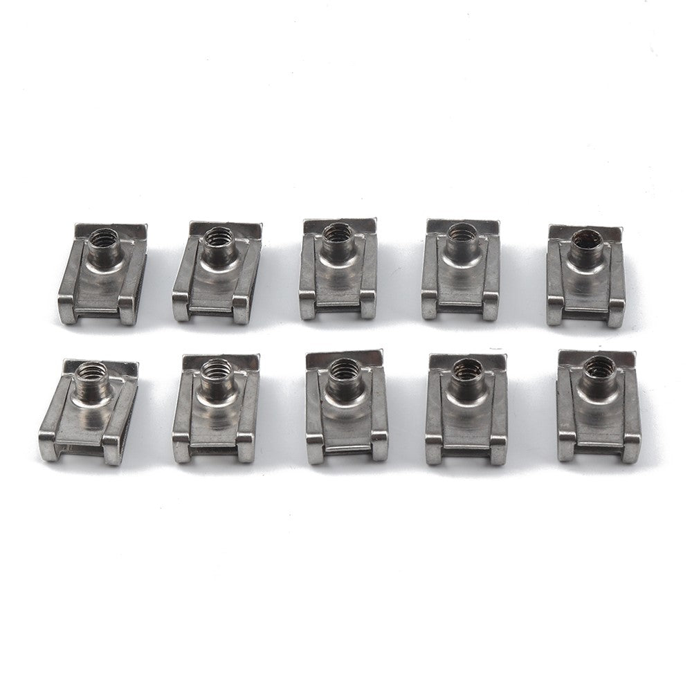 50PCS U Clips M4 M5 M6 M8 Clip-On Nuts Small Parts for Cars and Motorcycles