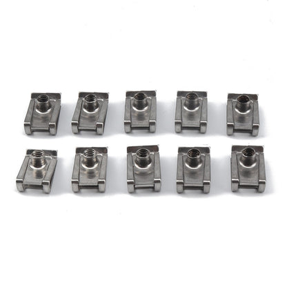 80PCS Cars Motorcycles Clip Nuts M4 M5 M6 M8 U Clips Replacement Screw Base Fasteners