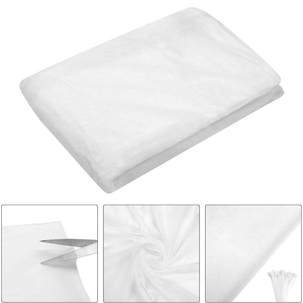 3 x 10m Outdoor Garden Mosquito Net Insect Barrier Vegetable Tent Plant Protective Cover for Patio / Yard / Greenhouse