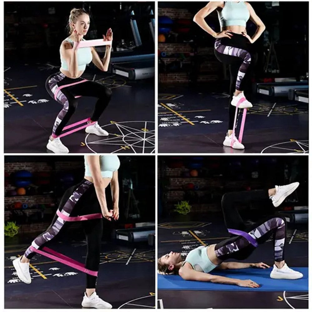 5Pcs Natural Latex Resistance Bands Women Squat Booty Yoga Fitness Equipment Strength Training Exercise Bands