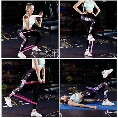 5Pcs Natural Latex Resistance Bands Women Squat Booty Yoga Fitness Equipment Strength Training Exercise Bands