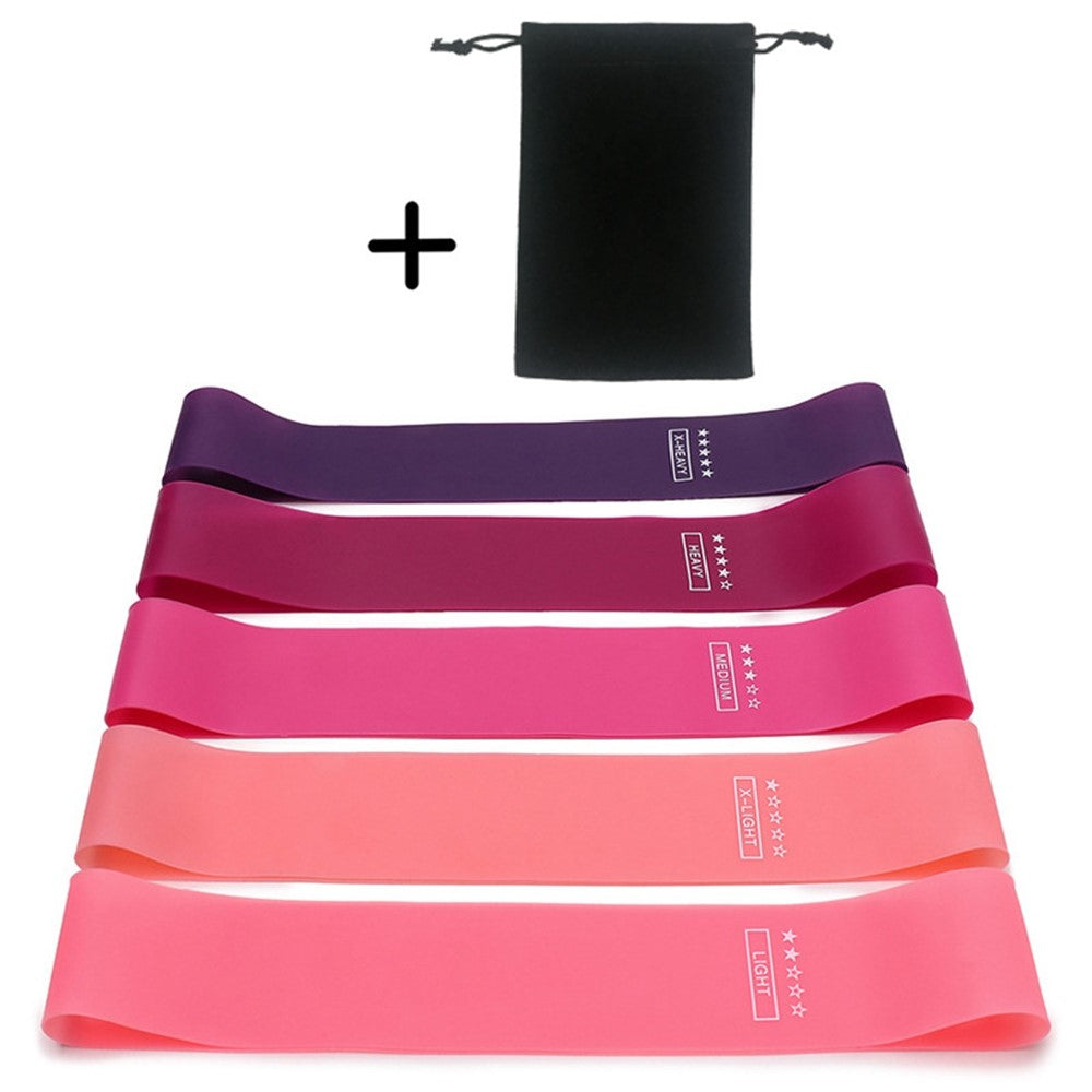 5Pcs Natural Latex Resistance Bands Women Squat Booty Yoga Fitness Equipment Strength Training Exercise Bands