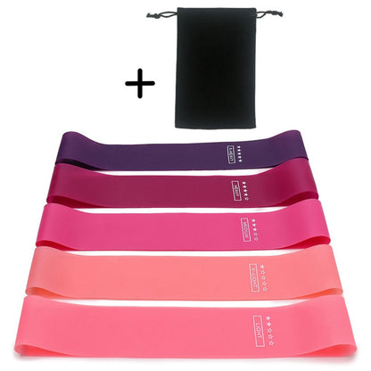 5Pcs Natural Latex Resistance Bands Women Squat Booty Yoga Fitness Equipment Strength Training Exercise Bands