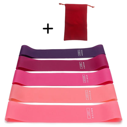 5Pcs Natural Latex Resistance Bands Women Squat Booty Yoga Fitness Equipment Strength Training Exercise Bands