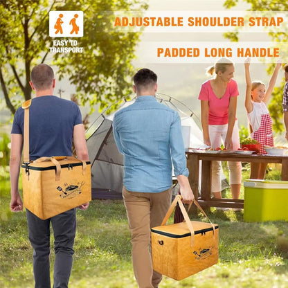 Reusable Large Capacity BBQ Insulated Bag Aluminum Film Meat Storage Zipper Thermal Cooler Bag (BPA Free, No FDA)