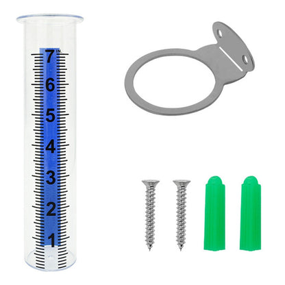 7 Inch Outdoor Rain Gauge Plastic Rainfall Measurement Tool for Garden Balcony Weather Monitoring