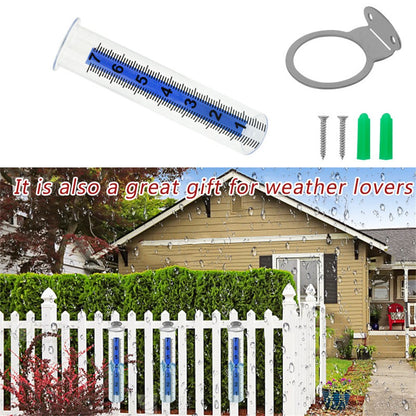 7 Inch Outdoor Rain Gauge Plastic Rainfall Measurement Tool for Garden Balcony Weather Monitoring