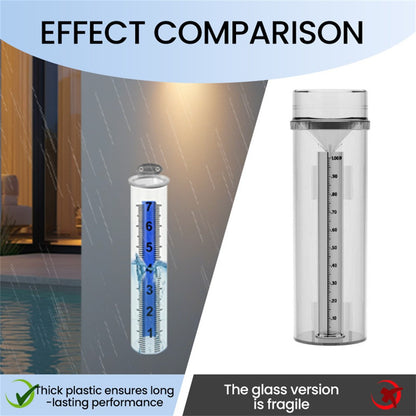 7 Inch Outdoor Rain Gauge Plastic Rainfall Measurement Tool for Garden Balcony Weather Monitoring
