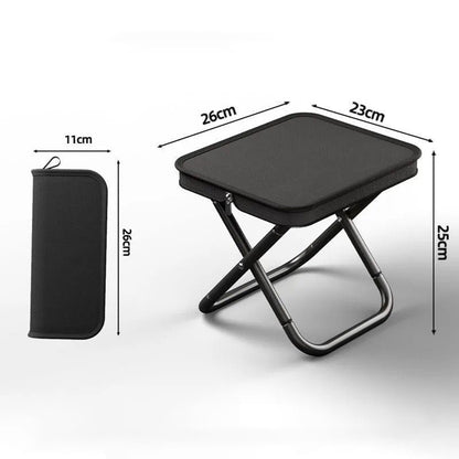 Portable Folding Stool Travel Fishing Camping Ultralight Clutch Bag Style Outdoor Seat