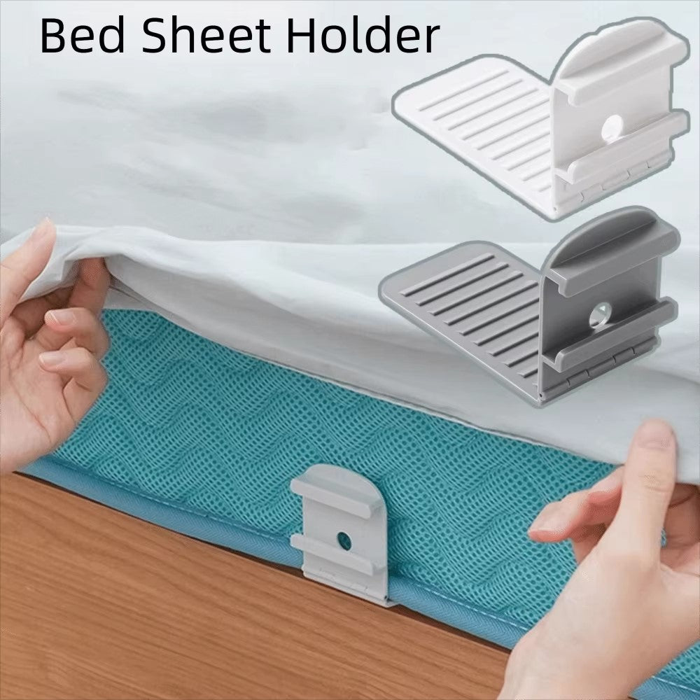 4Pcs Bed Sheet Fasteners Adjustable Clip Holders Anti Slip Gripper Straps for Mattress Covers