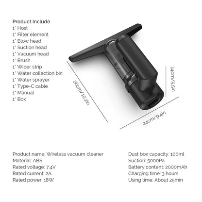 5 in 1 Handheld Vacuum Cleaner for Car and Home 5000Pa Powerful Suction Portable Cordless Dust Blower