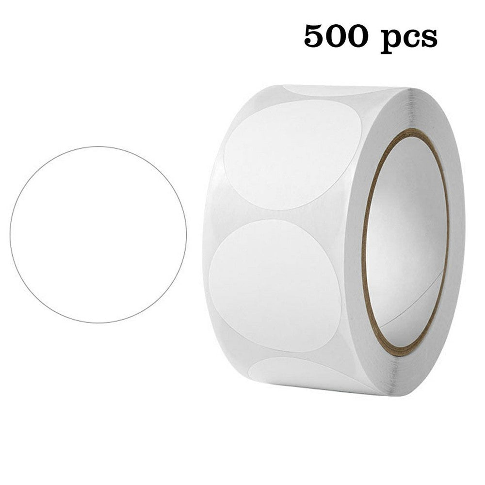 500Pcs / Roll Round Sticker Removable Self Adhesive Labels for Organization Coding Labeling