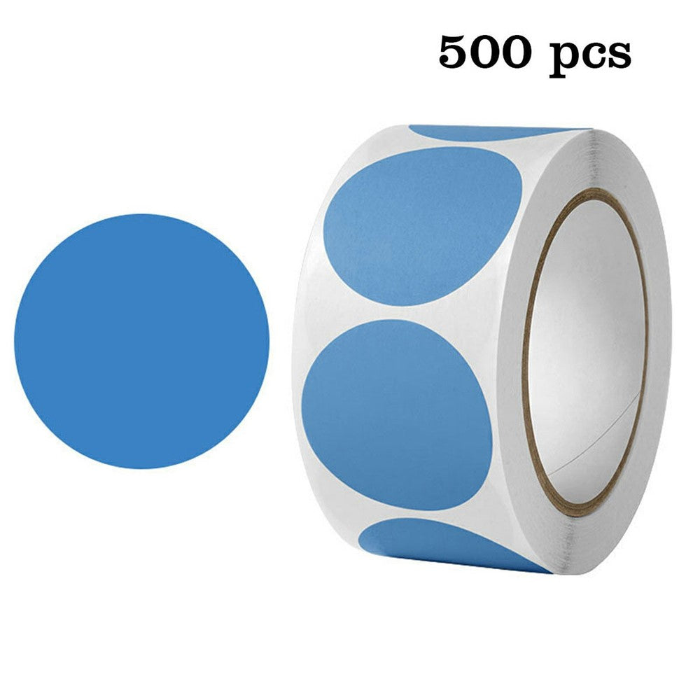 500Pcs / Roll Round Sticker Removable Self Adhesive Labels for Organization Coding Labeling